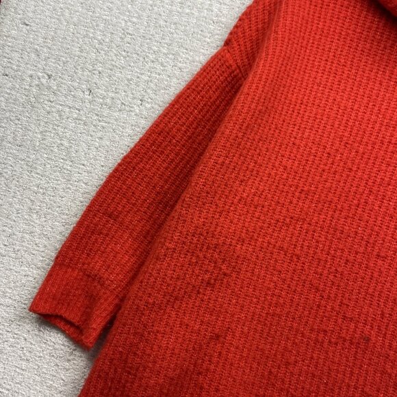 Womance Atelier Quebec Heavy Chunky Oversize Knit Cozy Shawl Neck Red Women Sz S - Picture 3 of 16